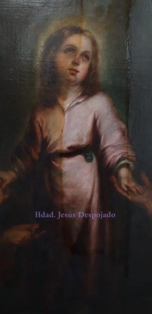 Jesús cuadro Sagrada Familia restaurado