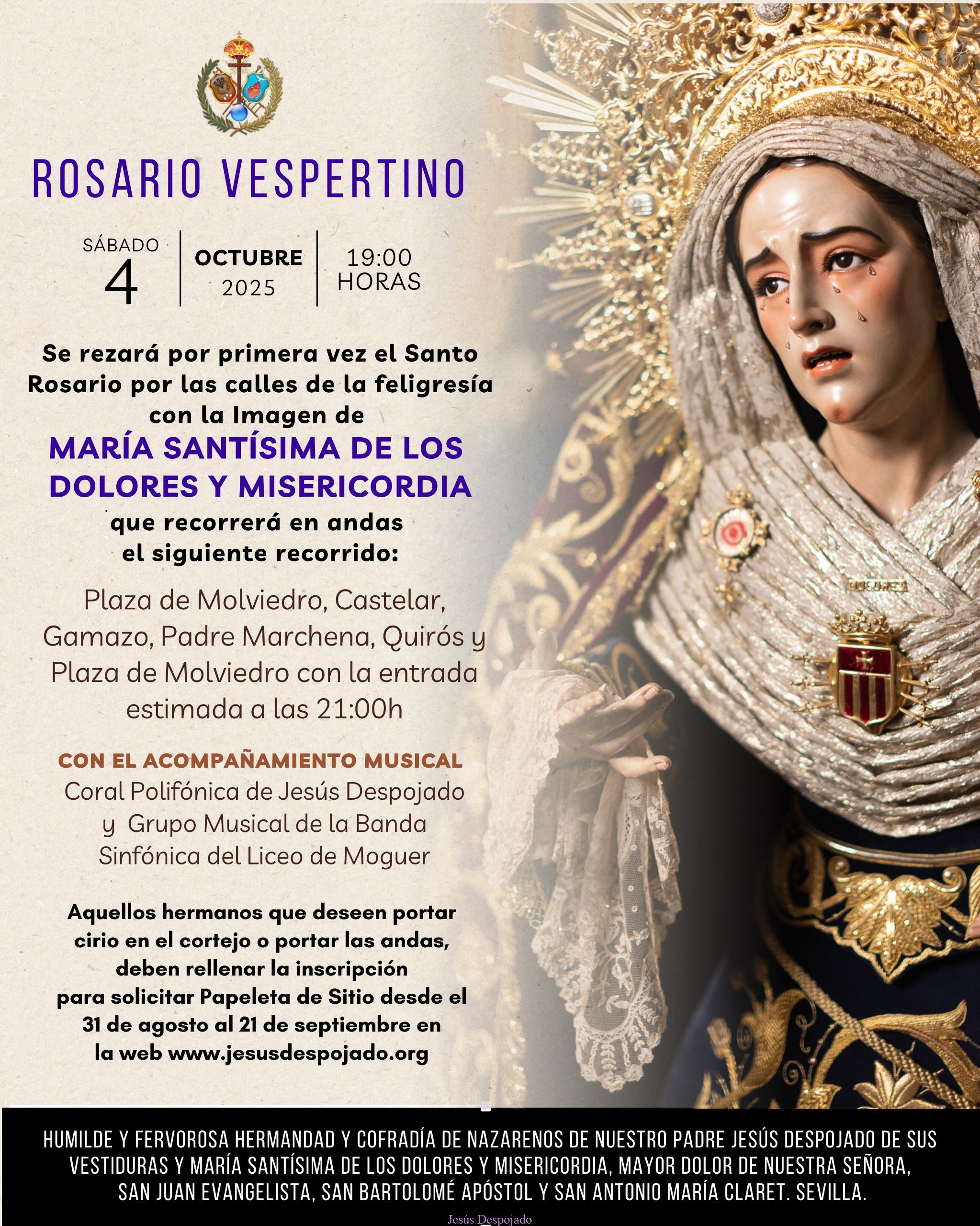 En este momento estás viendo I ROSARIO VESPERTINO