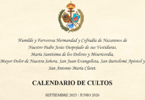 Lee más sobre el artículo CALENDARIO CULTOS SEPTIEMBRE 2025 / JUNIO 2026