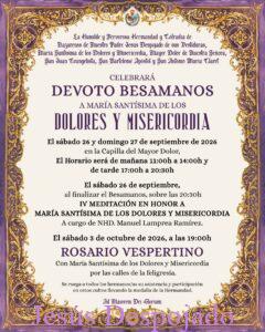 Lee más sobre el artículo BESAMANOS Y ROSARIO VESPERTINO EN HONOR A MARÍA SANTÍSIMA DE LOS COLORES Y MISERICORDIA